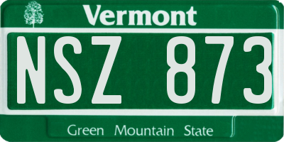 VT license plate NSZ873