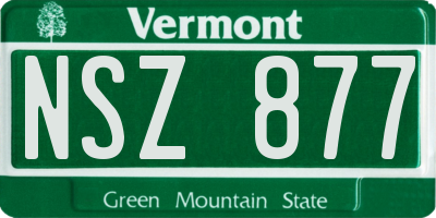 VT license plate NSZ877