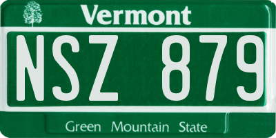 VT license plate NSZ879
