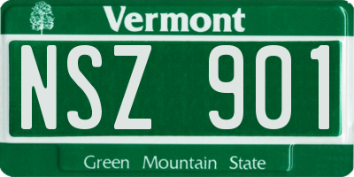 VT license plate NSZ901
