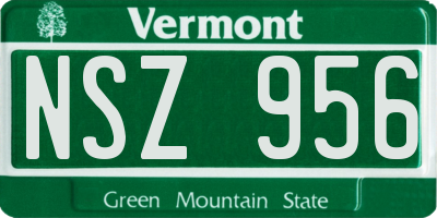 VT license plate NSZ956