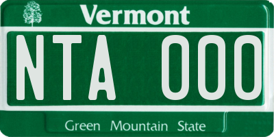 VT license plate NTA000