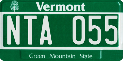 VT license plate NTA055