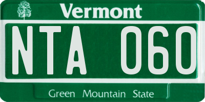 VT license plate NTA060