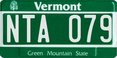VT license plate NTA079