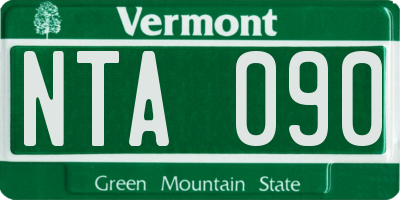 VT license plate NTA090