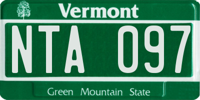 VT license plate NTA097