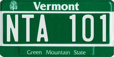VT license plate NTA101