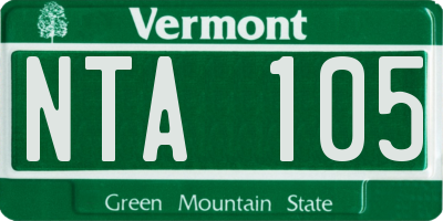 VT license plate NTA105