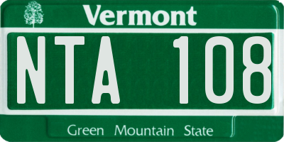 VT license plate NTA108