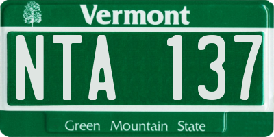 VT license plate NTA137