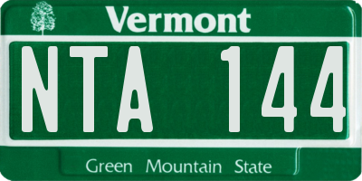 VT license plate NTA144