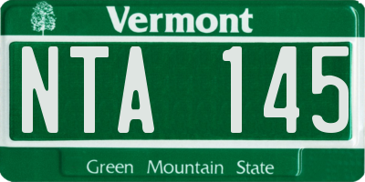 VT license plate NTA145