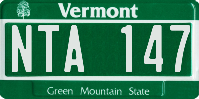 VT license plate NTA147