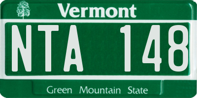 VT license plate NTA148