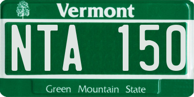 VT license plate NTA150