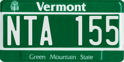 VT license plate NTA155