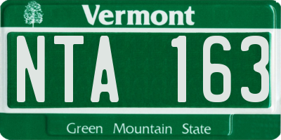 VT license plate NTA163