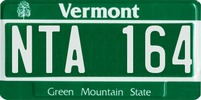 VT license plate NTA164