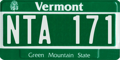 VT license plate NTA171