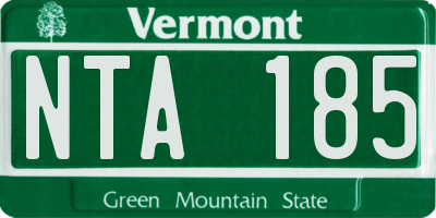 VT license plate NTA185