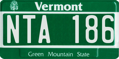 VT license plate NTA186