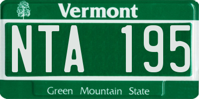 VT license plate NTA195