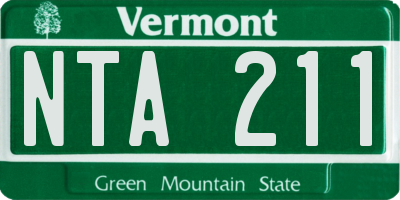 VT license plate NTA211