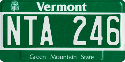 VT license plate NTA246