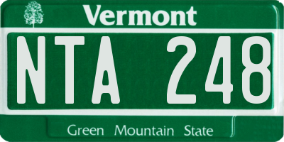 VT license plate NTA248