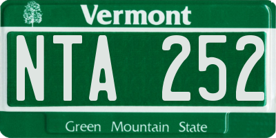 VT license plate NTA252
