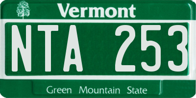VT license plate NTA253