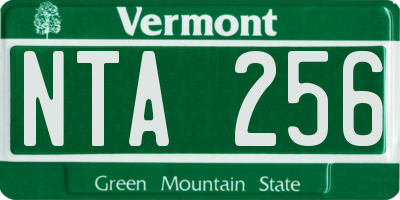 VT license plate NTA256