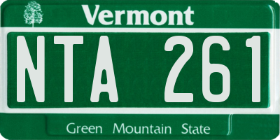 VT license plate NTA261