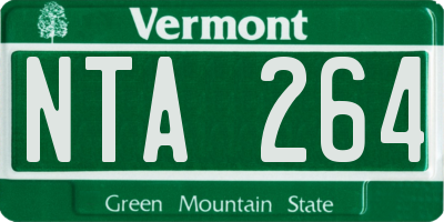 VT license plate NTA264