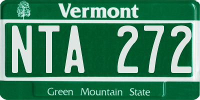 VT license plate NTA272