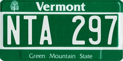 VT license plate NTA297