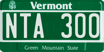 VT license plate NTA300