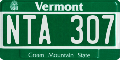 VT license plate NTA307
