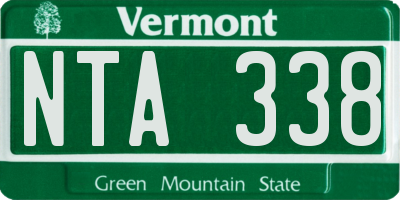 VT license plate NTA338