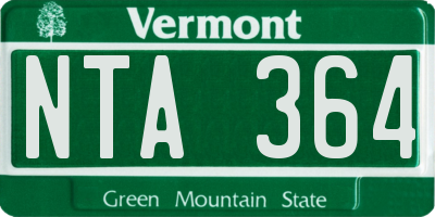 VT license plate NTA364