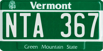 VT license plate NTA367
