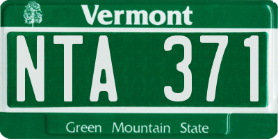 VT license plate NTA371