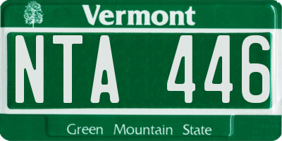 VT license plate NTA446