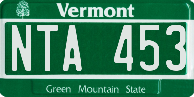 VT license plate NTA453