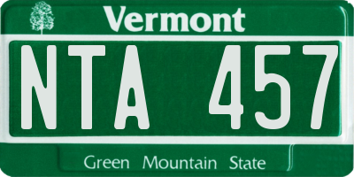 VT license plate NTA457