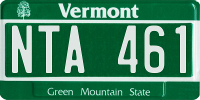 VT license plate NTA461