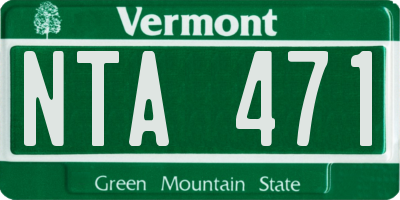 VT license plate NTA471