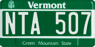 VT license plate NTA507