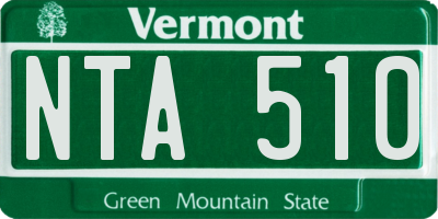 VT license plate NTA510